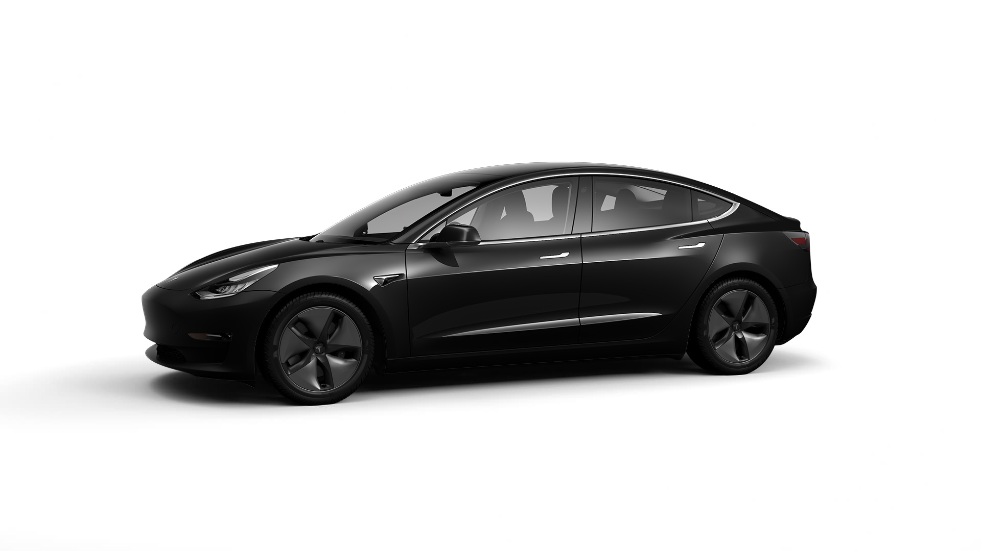 2019 Tesla Model 3 Mid Range RWD in studio shot